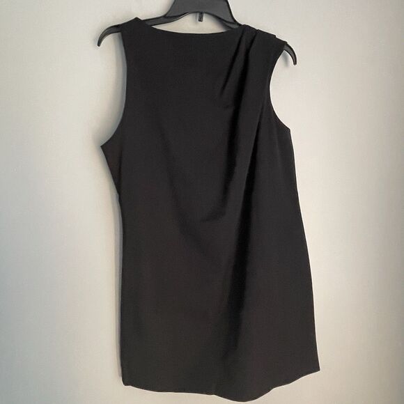 NEW Banana Republic Black Pleated Shoulder Dress Size 10 Party MSRP $120.00 - Picture 3 of 14